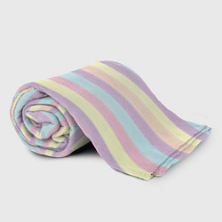 Плед флисовый Пастельные линии - текстура свитера, цвет: 3D-велсофт — фото 2