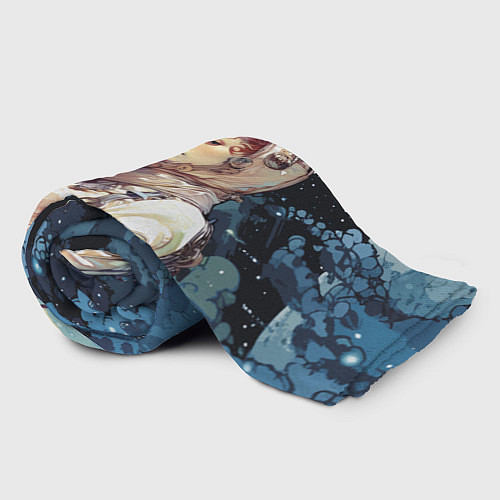 Плед Девушка космонавт с рыжим котом / 3D-Велсофт – фото 2