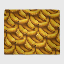 Плед флисовый Сочная текстура из бананов, цвет: 3D-велсофт
