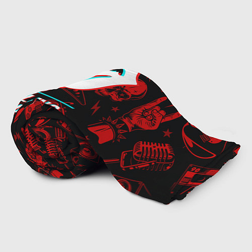 Плед Rolling Stones rock glitch / 3D-Велсофт – фото 2
