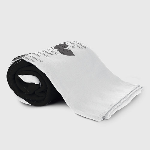 Плед Depeche Mode - Enjoy the Silence lyrics black & wh / 3D-Велсофт – фото 2