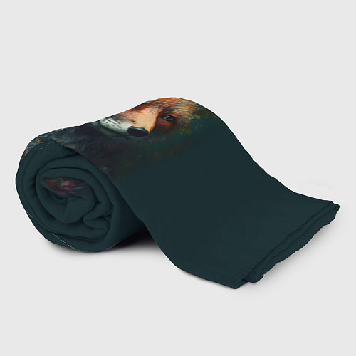 Плед Лис в цветочной рубашке / 3D-Велсофт – фото 2