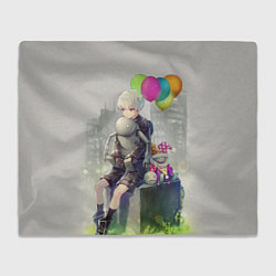 Плед флисовый 9S c шариками, цвет: 3D-велсофт