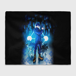 Плед флисовый Магическая Битва Фушигуро Мегуми, цвет: 3D-велсофт