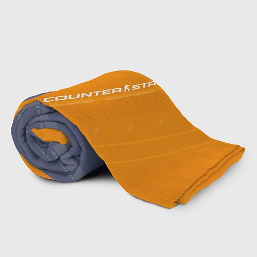 Плед Counter Strike 2 Blue Orange Pattern / 3D-Велсофт – фото 2