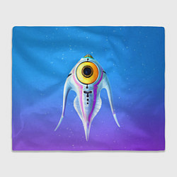 Плед флисовый Subnautica инопланетная рыба, цвет: 3D-велсофт