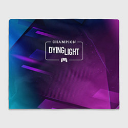 Плед флисовый Dying Light gaming champion: рамка с лого и джойст, цвет: 3D-велсофт