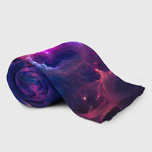 Плед Небула в космосе в фиолетовых тонах - нейронная се / 3D-Велсофт – фото 2