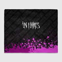 Плед флисовый In Flames rock legends: символ сверху, цвет: 3D-велсофт