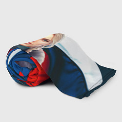 Плед флисовый Славянская девушка - флаг России, цвет: 3D-велсофт — фото 2
