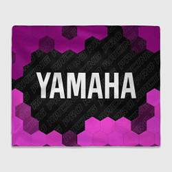 Плед флисовый Yamaha pro racing: надпись и символ, цвет: 3D-велсофт