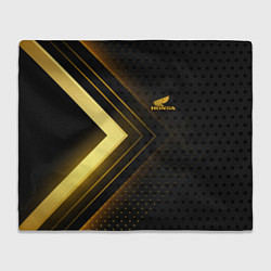 Плед флисовый Honda inscription, цвет: 3D-велсофт