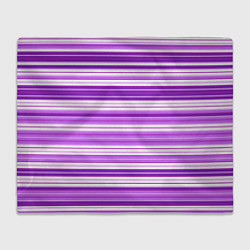 Плед флисовый Фиолетовые полосы, цвет: 3D-велсофт