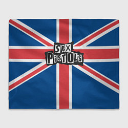 Плед флисовый Sex Pistols - панк рок, цвет: 3D-велсофт