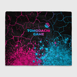 Плед флисовый Tomodachi Game - neon gradient: символ сверху, цвет: 3D-велсофт