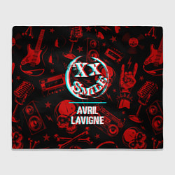Плед флисовый Avril Lavigne rock glitch, цвет: 3D-велсофт