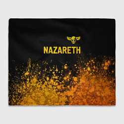 Плед флисовый Nazareth - gold gradient: символ сверху, цвет: 3D-велсофт