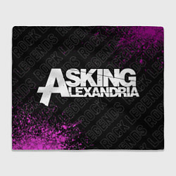 Плед флисовый Asking Alexandria rock legends: надпись и символ, цвет: 3D-велсофт