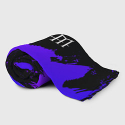 Плед флисовый HIM purple grunge, цвет: 3D-велсофт — фото 2