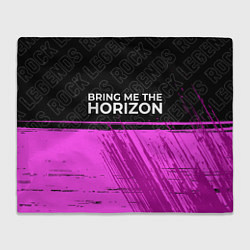 Плед флисовый Bring Me the Horizon rock legends: символ сверху, цвет: 3D-велсофт