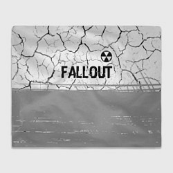 Плед флисовый Fallout glitch на светлом фоне: символ сверху, цвет: 3D-велсофт