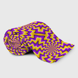 Плед флисовый Желто-фиолетовая иллюзия вращения, цвет: 3D-велсофт — фото 2
