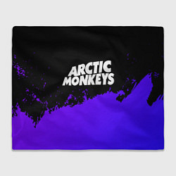 Плед флисовый Arctic Monkeys purple grunge, цвет: 3D-велсофт