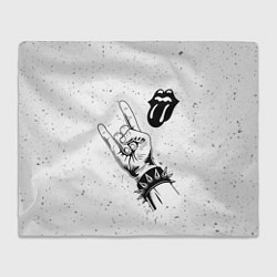 Плед флисовый Rolling Stones и рок символ, цвет: 3D-велсофт