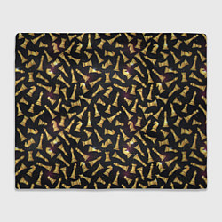 Плед флисовый Шахматы в космосе, цвет: 3D-велсофт