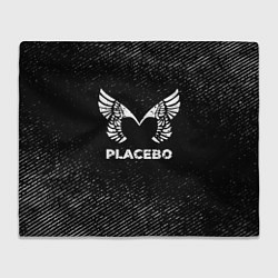 Плед флисовый Placebo с потертостями на темном фоне, цвет: 3D-велсофт
