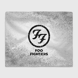 Плед флисовый Foo Fighters с потертостями на светлом фоне, цвет: 3D-велсофт