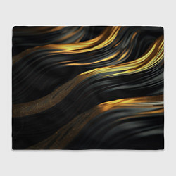 Плед флисовый Золотистые волны, цвет: 3D-велсофт