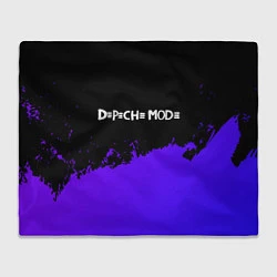 Плед флисовый Depeche Mode purple grunge, цвет: 3D-велсофт