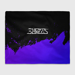 Плед флисовый Eagles purple grunge, цвет: 3D-велсофт