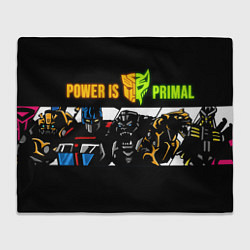 Плед флисовый Трансформеры: Power is Primal, цвет: 3D-велсофт