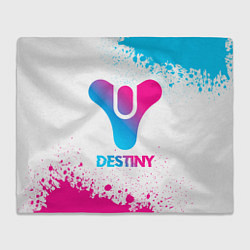 Плед флисовый Destiny neon gradient style, цвет: 3D-велсофт