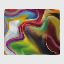 Плед флисовый Rainbow waves, цвет: 3D-велсофт