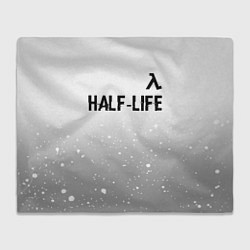 Плед флисовый Half-Life glitch на светлом фоне: символ сверху, цвет: 3D-велсофт