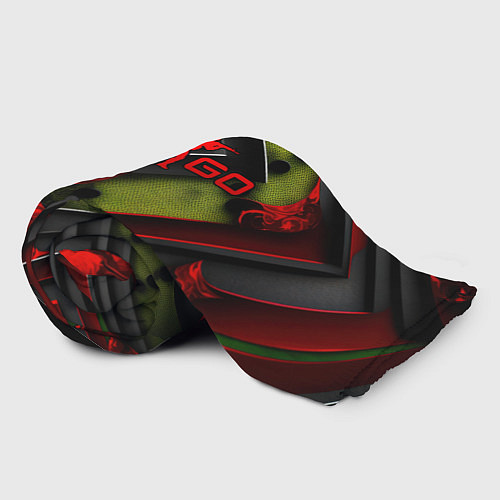 Плед CS GO abstract green red / 3D-Велсофт – фото 2