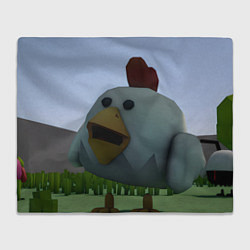 Плед флисовый Chicken Gun курица в лесу, цвет: 3D-велсофт