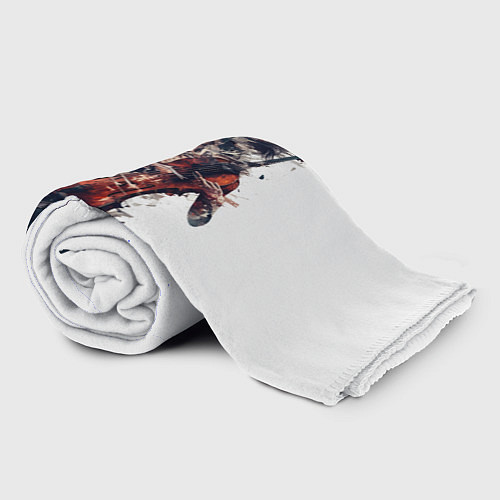 Плед Девушка со скрипкой абстракция / 3D-Велсофт – фото 2