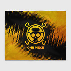 Плед флисовый One Piece - gold gradient, цвет: 3D-велсофт