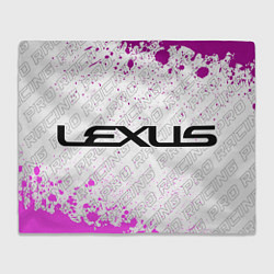 Плед флисовый Lexus pro racing: надпись и символ, цвет: 3D-велсофт