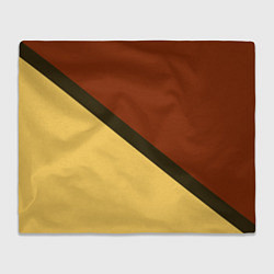 Плед флисовый Желто-красный диагональ, цвет: 3D-велсофт