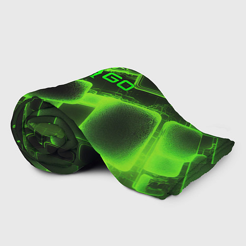 Плед CS GO зеленые кислотные плиты / 3D-Велсофт – фото 2