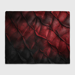 Плед флисовый Black red texture, цвет: 3D-велсофт