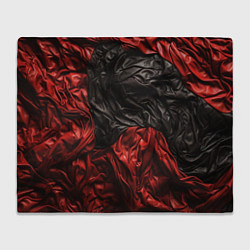 Плед флисовый Black red texture, цвет: 3D-велсофт