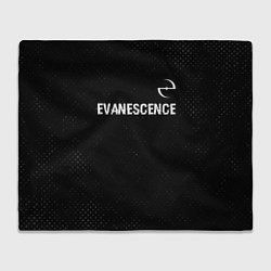 Плед флисовый Evanescence glitch на темном фоне: символ сверху, цвет: 3D-велсофт