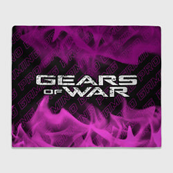 Плед флисовый Gears of War pro gaming: надпись и символ, цвет: 3D-велсофт