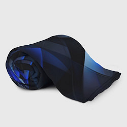 Плед флисовый Черная и голубая текстура, цвет: 3D-велсофт — фото 2